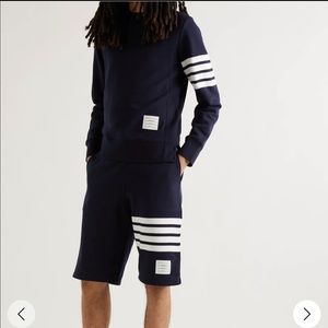 Thom Browne Navy Striped Crew Sweatshirt
